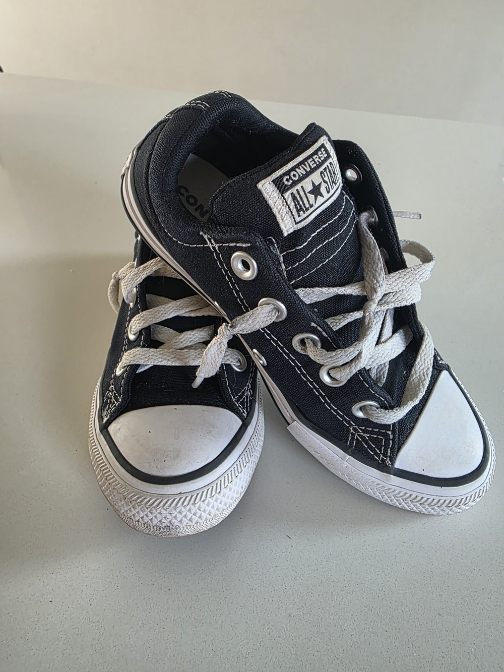 Converse Kids Black and White Low Top Sneakers